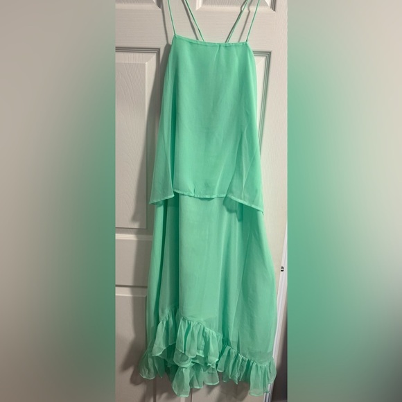Mint Green Layered Maxi Dress - Picture 6 of 7